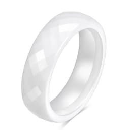 VQYSKO Trendy Black & White Color Cutting Ceramics Rings Jewelry Classic Wedding Engagement Rings For Women Anneaux Anillos