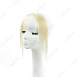 1Piece 100% Human Bangs Real Hairpiece Invisible Breathable Smooth Bangs for Women Daily Use Cover the High Hairline Sided