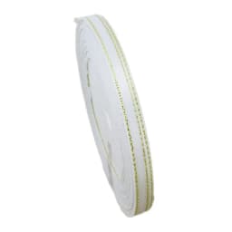 (25 Yards/roll) 6mm Gold Edged Single Face Satin Ribbon Wholesale Gift Packing Christmas Decoration Manual DIY Ribbons Fabric