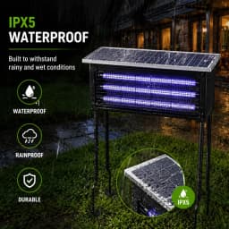 Powerful Solar Mosquito Killer Lamp 15W 25W 40W Bug Zapper Outdoor Waterproof Fly Kill Lamp for Patio Garden Backyard Camping