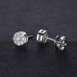 Round Moissanite Diamond Ear Studs Earring Pass Diamond Test Moissanite Stud Earrings For Women Man Sterling Silver Jewelry Gift