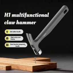 DUKA Multifunctional Claw Hammer 8 OZ High Carbon Steel Claw Hammer Anti-skid Shockproof Woodworking Tools
