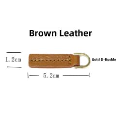 Top Layer Cowhide Zipper Pull Tab Detachable Copper Screw Rod Hardware D Buckle Handbag Resistant Pull Handle Clothing Access...