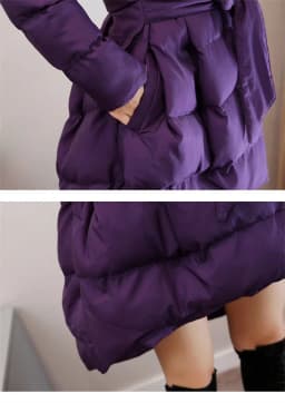 2025 Winter Warm Jacket Womens Medium to Long Suit Collar A-line Puff Cotton Coat Korean Edition Thickened Cotton Clothes Trendy