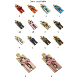 Solid Color Bowknot Elastic Leather Suspenders Braces Men Women Adjustable Straps For Wedding Suit Skirt Accessories Gift