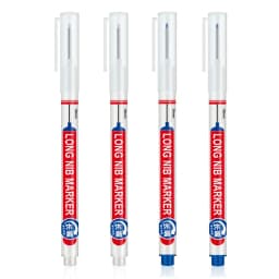 4Pcs/Set 20mm Deep Hole Long Nib Head Markers For Metal Perforating Pen Waterproof Bathroom Woodworking Decoration Multi-Purpose