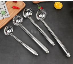 Stainless Steel Long Handle Ladle Serving Spoon Big Round Dinner soup Scoop Buffet Creative Kitchen Cooking Utensils Tableware
