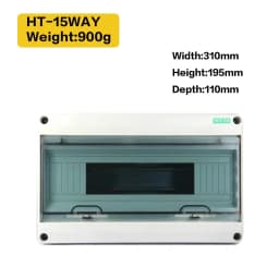HT-5/8/12/15/18/24 Plastic Distribution Box Waterproof MCB Box Panel Installation Distribution Box Waterproof Junction Box