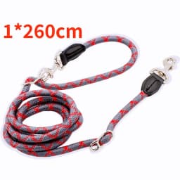Dog Leash Hands Free Dogs Leash Reflective Leashes for Dog Walking Running Rope 2.4M Long Adjustable Double Leashes Dogs Ropes