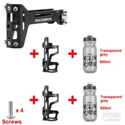ROCKBROS Double Cup Bicycle Water Bottle Cage Saddle Extension Holder Cycling Kettle Brackets MTB Road Bike Accessories Parts
