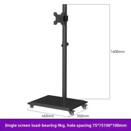 Adjustable Mobile Standing Desk Riser with Ergonomic Monitor Arm and Keyboard Tray