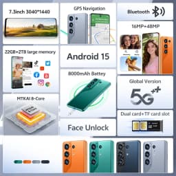 K-Touch 26 Ultra 7.3HD Mobile Phones 22G+2TB Smartphone 8000mAh Cell Phone Android 15 5G Dual SIM 16+48MP Camera Cellphones