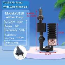 Aquarium Filter With Water Pump For Fish Tank Air Pump Skimmer Biochemical Sponge Filter Aquarium Bio Filters Filtro Aquario