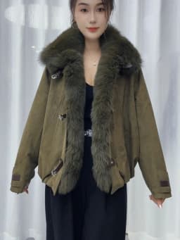 OFTBUY Women's Oversize Goose Down Jacket Big Natural Fur Collar Puffer Coat Fashion Windproof Outerwear with Fur for Female