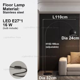 LED E27 Chrome Stainless Steel OZ0105 Floor Lamps Classical Home-applicants Elegant Indoor Light Wrm Home Decor