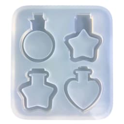 Double Layer Quicksand Pendant Crystal Epoxy Resin Mold Jewelry Keychain Silicone Mould DIY Casting Tools