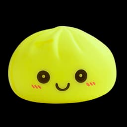 2026 New Luminous Colored Steamed Dumpling Squishy Toy, Soft Silicone Decompression LED Night Light, Glowing Squeeze Lamp for An