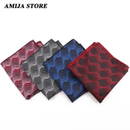 High Grade Handkerchief Man Jacquard Water Ripples Constellation Paisley Christmas's Day Party Pocket Square Handkerchiefs Suit