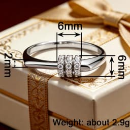 Huitan Multi-Row Cubic Zirconia Geometric Rings for Women Silver Color/Gold Color Minimalist Statement Daily Party Jewelry 2026
