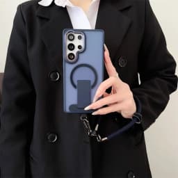 For Magnetic Wireless Charge Phone Case For Samsung Galaxy S26 S26Plus S26 Ultra S25 S24 With Lanyard Shockproof Bumper Cover