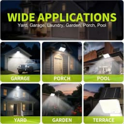 Split Solar Flood Lights Outdoor Waterproof, 226LED Motion Activated Solar Wall Lamp for Patio, Garage, Backyard, Garden