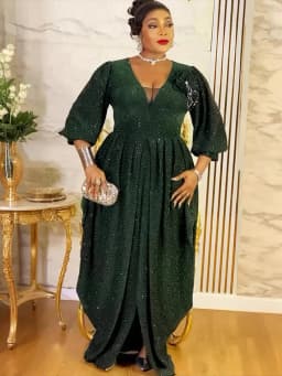 Plus Size African Party Dresses for Women 2026 New Fashion Dashiki Ankara Wedding Evening Gown Elegant Turkey Muslim Maxi Dress