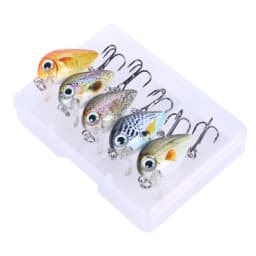 HENGJIA 5pcs 1.5g-2g 3cm Mini Crankbait Kit Artificial Wobblers Hard Bait Bass Trout Fishing Lure Tackle Pesca Peche Truite