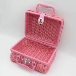 1 Pcs Rattan Baskets Picnic Storage Basket Wicker Suitcase With Hand Gift Box Woven Cosmetic Storage Box Organization Storage