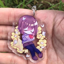 Anime Cosplay Accessories Undertale Sans Flowey Papyrus Asriel Keychain Game Key Chain Pendant Cartoon Badge Christmas Gifts