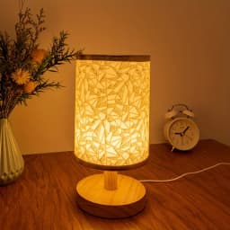 Fabric - Shaded Table Lamp, USB - Powered, Eye - Caring Warm Monochromatic Light, for Bedroom and Living Room Decoration.