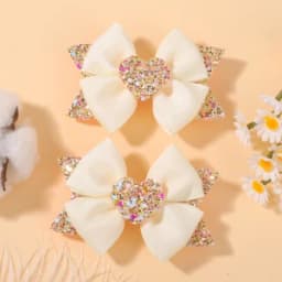 RAINBOW BOWS 3.15'' Glitter Butterfly Hair Clips for Women Girls Hairpins Children Cute Barrettes Kids Head Accessories 2Pcs/lot