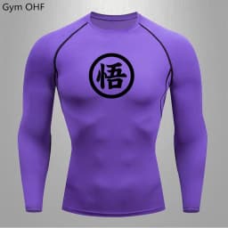Goku Print Compression Shirts For Men Gym Workout Joging Fitness Undershirts Base Layer Quick Dry Aerobic Exercise Men Tops