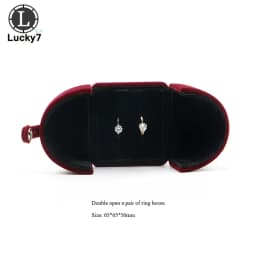 Double Open Button Jewelry Box Valentine's Day Birthday Surprise Gift Ring Pendant Stud Necklace Box Jewelry Boxes and Packaging