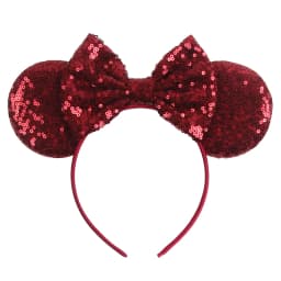 Cute Women Mouse Ears Leopard Print Headbands for Girls Baby Women Sequins 5"Bows Hair Accessories Adults Hairbands Kids Gift