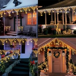 EU/US Plug LED Net Mesh Fairy Garden Lights Outdoor Waterproof Christmas Garland Curtains String Lights for Holiday Party Decor