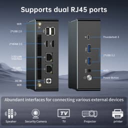 MSECORE MQ50 AI Gaming Mini PC AMD Ryzen 7 7840HS Radeon 780M DDR5 NVMe SSD WiFi6E BT5.3 2.5G LAN Triple 4K HDMI Office Desktop