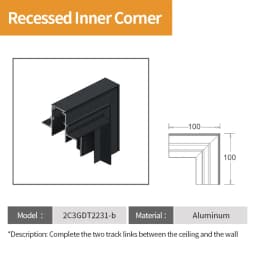 2m Magnetic Rail Linear Magnetic Track Lighting Accessories 2 Meters Ceiling Magnet Track Kits 48V Power Supply Corner Connector