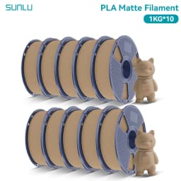 SUNLU 10Roll PLA Matte Filament 1.75mm 1kg Spool (2.2lbs) Smooth Matte Finish Neatly Wound Filament Fit Most FDM Printer