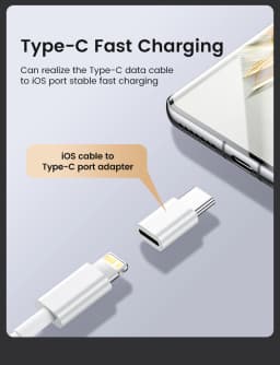 NNBILI USB Type C To Lightning Adapter For Converter for Huawei Fast Charging Adaptor