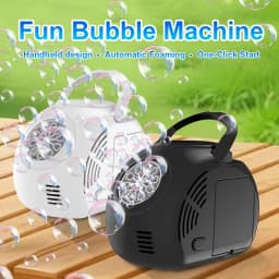 Handheld outdoor bubble machine electric with light bubble toy bubble launcher holiday gift without battery bubble water