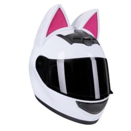 Cat Ear Motorcycle Helmet For Women Full Face Motocross Motorbike Men's Moto Helmet Breathable DOT Certification Girlfriend Gift