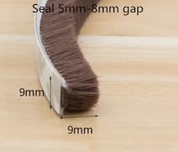 20/10/5Meters Brush Strip Self Adhesive Door Window Sealing Strip Home Door Window Sound Insulation Wind-proof Strip Gasket