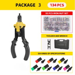 Hand Rivet Nut Gun Insert threaded Mandrels Manual Riveters Nut Gun for Riveting Rivnut Tool M3 M4 M5 M6 M8 M10 M12 Nuts Toolbox