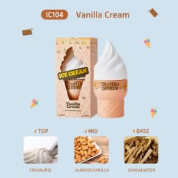 Summer Beach Ice Cream Perfume, 4 Sweet Dessert Scents, Long Lasting Eau de Parfum for Daily Wear, Cute Novelty Gift for Her