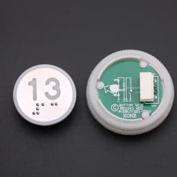 1PCS Applicable to KONE elevator With Braille button Number button 853343H02 863223H03 Glow white Opening diameter 32mm