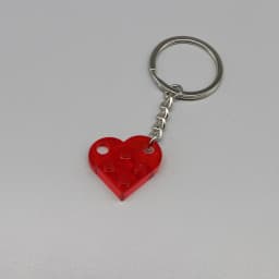 3176 DIY Heart Key Ring Necklace Toys for Children Coupling Plate 2x3 with Rounded End and Pin Hole MOC Building Block Brick