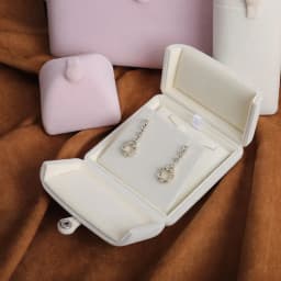 White Velvet Double Opening Jewelry Box Luxury Storage Case for Rings Earrings Pearl Necklace Bracelets Bangle