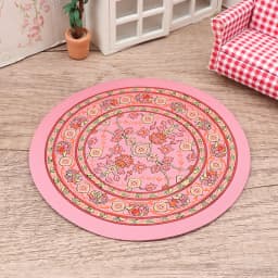 1Pc 1:12 Dollhouse Miniature Floor Rug Mat Turkish Woven Cover Carpet Model Bedroom Living Room Decor Toy Doll House Accessories