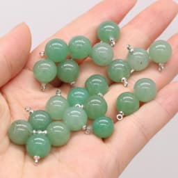 5pcs Natural Stone Agates Crystal Quartzs Damation Jaspers / Amethysts Pendant for Necklace Earring or Jewelry Making Size 10mm