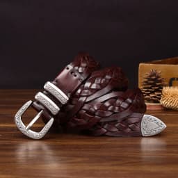 3.2CM Cowhide High Quality Genuine Leather Belts for Men Women Hand Woven Belt Strap Male Pin Buckle Jeans Cowboy Cintos Luxury